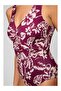 Lapas Patterned Double Breasted Gathering Bikini - 2