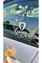 Bride & Groom Written Car Window Sticker - Wedding Car Decoration - Bride & Groom Written Decal 20cm - 4