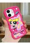 Infinix Smart 9 Compatible Case Camera Protector Red Silicone Couple Phone Case Powerpuff Pattern