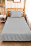 Gray Geometric Modern Young Room Single Pique Set-Zigzag White 160X220Cm Quilted Bedspread - 4