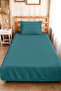 Turquoise Modern Young Room Single Pique Set-Quilted Geometric Petrol 160X220 cm Bedspread - 2