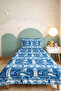 Blue Lighthouse Marine Teen Room Single Pique Set-Nautical 160X220Cm Quilted Bedspread - 4