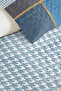 Blue Geometric Modern Young Room Single Pique Set - Gray Gold 160X220 cm Quilted Bedspread - 3