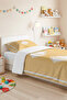 Yellow Geometric Modern Single Duvet Set - White Minimal 160X220 cm Quilted Bedspread - 5