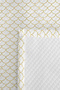 Yellow Geometric Modern Young Room Single Pique Set - Minimal 160X220 cm Quilted Bedspread - 7