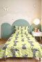 Tropical Yellow Young Room Single Pique Set-Pineapple Flamingo Gray 160X220Cm Quilted Bedspread - 2
