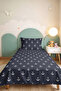 Navy Blue Çapa Marine Young Room Single Pique Set-Minimal 160X220 cm Quilted Bedspread - 5