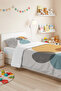 Geometric Blue Modern Young Room Single Pique Set-Hardal Gray 160X220 cm Quilted Bedspread - 2
