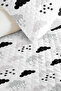 Cloud Star Gray Children's Room Single Pique Set-Minimal Black 160X220Cm Quilted Bedspread - 3