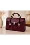 BAGCO Women's Leather Handbag with Matching Wallet | Large Office Work Bag | Rectangular Top Handle Handbag | 37 × 23 × 11 cm - 3