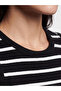 Nevavm Oval Neck Striped Bodycon Dress with a Difference - 3