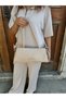 Women's New Season Bow Detailed Large Size Soft Leather Stylish Hand & Shoulder Bag Size: 32 X 14 cm - 3