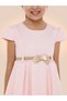 Girls Jacquard Festive Dress with Bow Belt - 5
