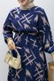 Striped Modal Dress Tsd260249 Blue - 4