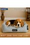 Block Rectangle Pet Bed Medium - Blue - Premium Waterproof Bed with Sustainable Filling, Non-Slip Base & Durable Exterior – 70 x 60 x 23 cm - 3