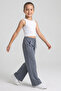 Stone Printed Wide Leg Girls' Sweatpants - 26Y 25507