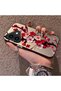 iPhone 17 Compatible Silicone Edge Hard Back Case Couple Phone Case with Floral Pattern - 2