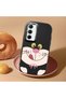Samsung Galaxy A35 Compatible Case Camera Protective Black Silicone Couple Phone Case Cute Patterned - 2