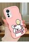 Mi 12 Lite Compatible Case Camera Protector Pink Silicone Couple Phone Case Cat Pattern