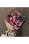 Samsung Galaxy A52 Compatible Silicone Edge Hard Back Case Couple Phone Case with Floral Pattern - 4