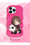 iPhone 13 Pro Max Compatible Case Camera Protector Red Silicone Couple Phone Case Panda Pattern - 2