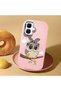 Infinix Smart 10 Compatible Case Camera Protective Pink Silicone Couple Phone Case Owl Patterned - 2