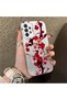 Samsung Galaxy A73 Compatible Silicone Edge Hard Back Case Couple Phone Case with Floral Pattern - 3