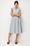 Elastic Waist Sleeveless Maxi Dress - 2