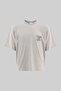 Men's Forget the Rules Printed Crop Oversize T-Shirt Painting Gray - 2