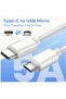 كابل شحن وبيانات سريع من USB-C إلى Micro USB بقوة 100 واط، موصل ذكر من النوع C 3.1 إلى موصل ذكر Micro USB للشحن السريع - 2
