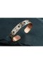 Copper Modern Geometric Patterned Adjustable Clamp Bracelet - 5