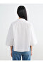 Lcw Vision Beige Striped Oversize Poplin Women's Shirt - 3
