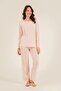Women's Pink Long Sleeve Pajama Set Ar3753-S-V1