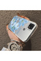 Oppo A15S Compatible Silicone Edge Hard Back Case Couple Phone Case with Floral Pattern - 4