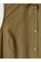 Lcw Vision Khaki Linen Blend Shirt Dress - 7