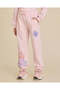 Girls Pink Cinderella Glitter Wide Leg Track Pants