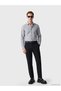 Southblue Navy Blue Regular Fit Striped Men's Textured Shirt - 2