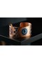 100% Handmade Copper |   Copper Evil Eye and Tile Patterned Wide Adjustable Cuff Bracelet - 2