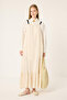 Halter-neck linen dress