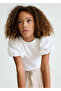 Girl's Puffy Sleeve T-Shirt White 6001