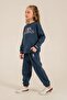 Girl's Embroidered Blue Long Sleeve Tracksuit Set Us2705-C-V1