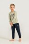 Boy's Pajama Set Printed Green Long Sleeve Pajama Set Us2635-C-V2 - 2