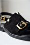Premium Suede Look Gold Buckle Casual Summer Back-Strap Sandals - 3