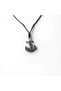 Authentic Anchor Figured Chrome Plated Oil Cotton Cord Men's Women's Necklace - 2