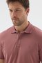 Pink Polo Collar Pique Short Sleeve Slim Fit 100% Cotton T-Shirt 1011260171 - 4