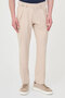 Straight Slim Fit Pleated Belt Buckle Men's Trousers Beige - 38369.26Y - 5