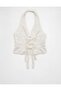 AE Denim Bow-Front Vest - 5