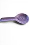 Handmade Lilac Ceramic Spoon Holder, Flower Patterned Spoon Rest, Modern Kitchen Spoon Rest 24X12 cm - 4