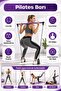 Elastic Pilates Squat Gymnastics Exercise Bar Resistance Band Studio Pilates Bar Tool Y109