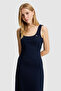 Women's Navy Blue Knitted Dress 50323562-Vr033 - 2